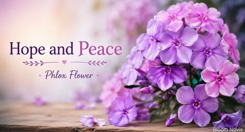 Phlox flower symbolizing hope and peace in a beautiful floral arrangement