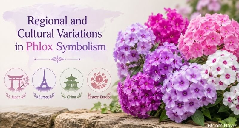 Phlox flowers showing regional and cultural variations in flower symbolism
