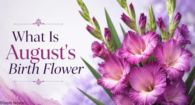 What Is August’s Birth Flower featuring a beautiful pink and purple gladiolus bouquet