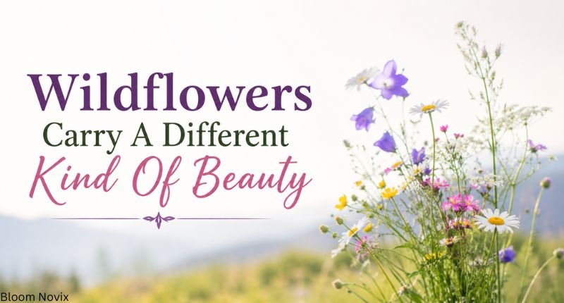 Wildflowers carry a different kind of beauty in a colorful natural meadow