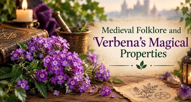 Medieval folklore and magical properties of verbena flowers