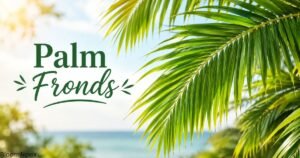 Palm Fronds tropical green palm leaves