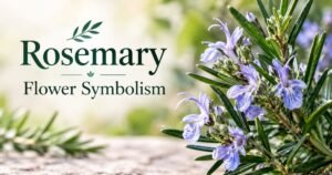 Rosemary Flower Symbolism with Delicate Purple Blossoms and Green Leaves on a Soft Background