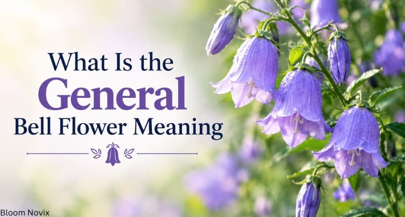What Is the General Bell Flower Meaning with blooming purple bell flowers