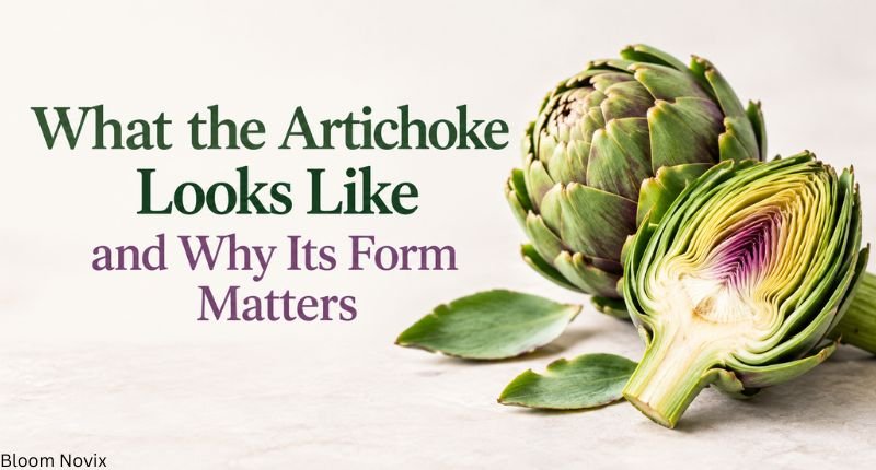 What the Artichoke Looks Like and Why Its Form Matters with whole and sliced artichokes showing their layered leaves and inner heart